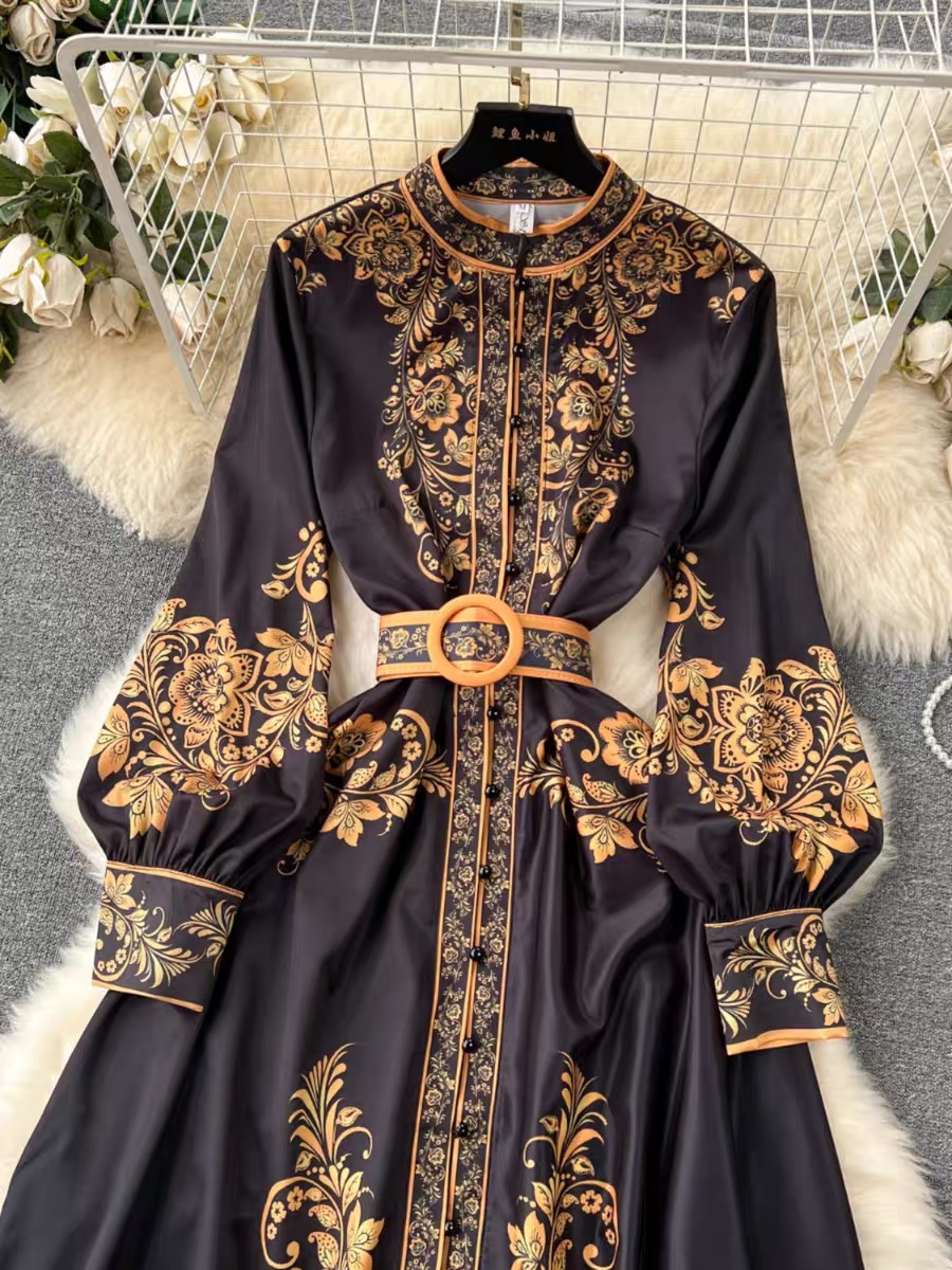 Red carpet worthy print dress ED202 images